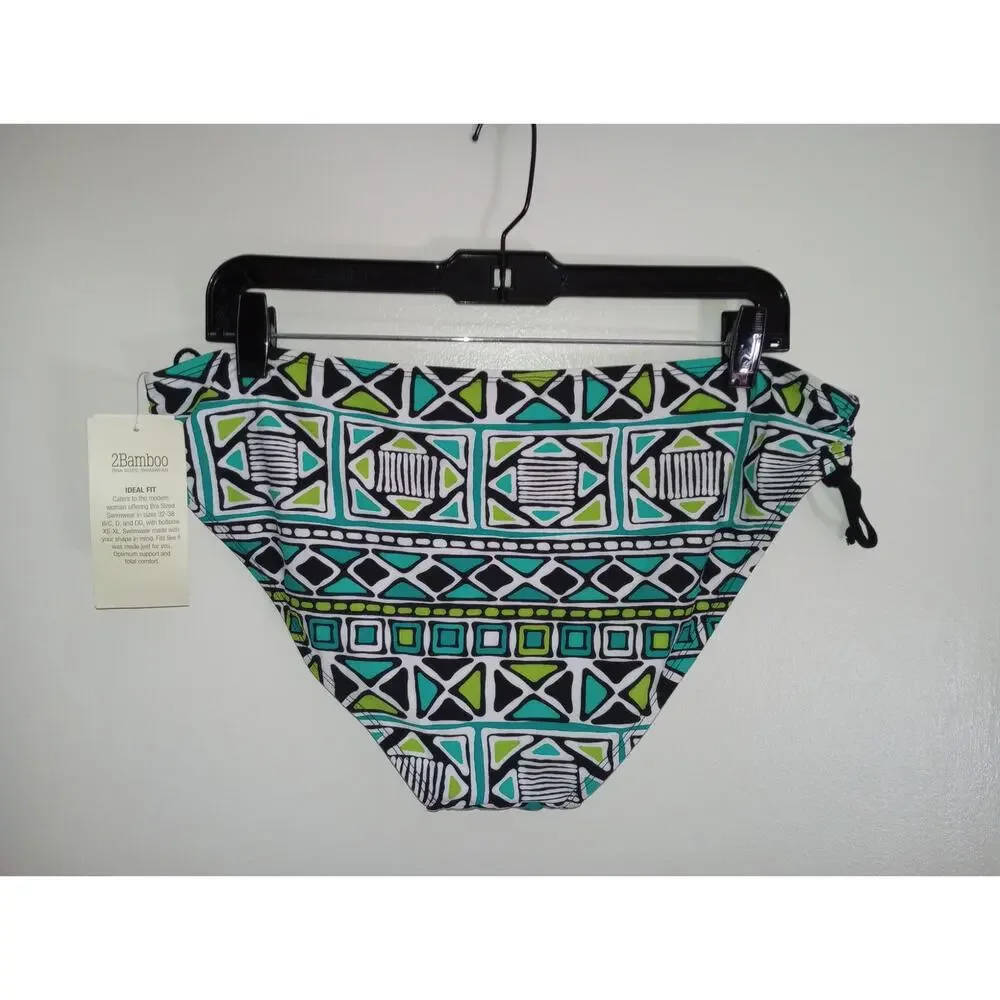 2Bamboo Swim Bikini Bottoms XL NWT
